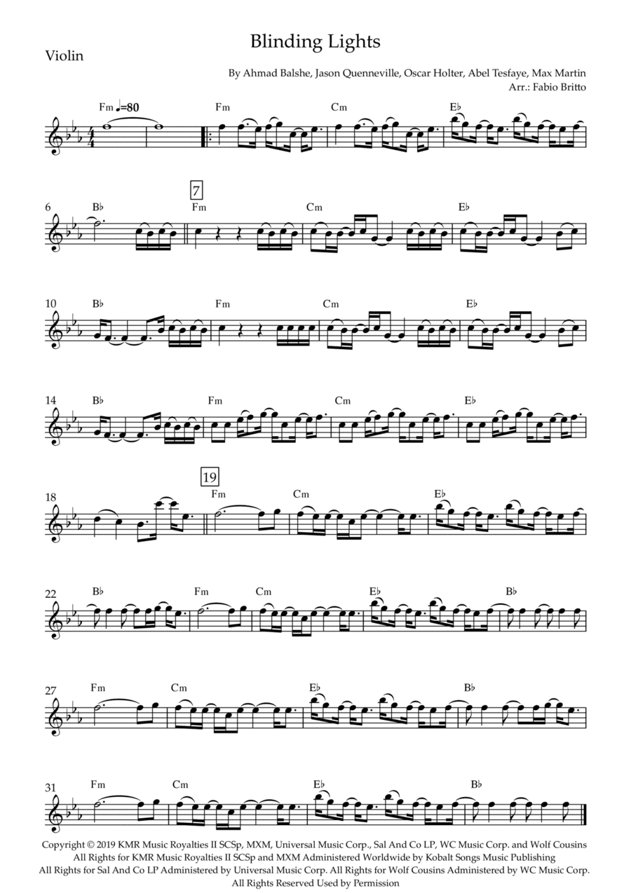 Blinding Lights (arr. Fabio Britto)