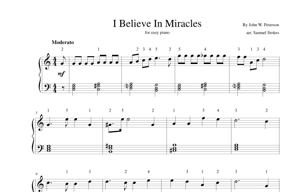 I Believe In Miracles (arr. Samuel Stokes)