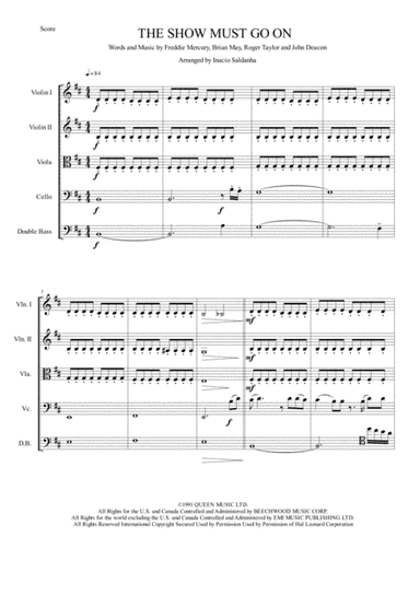 The Show Must Go On (arr. Inacio Saldanha)