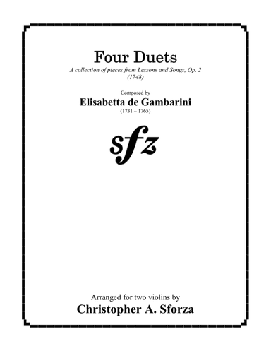 Four Violin Duets after Gambarini (arr. Christopher A. Sforza)