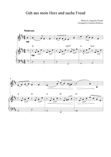 Geh aus mein Herz und suche Freud (arr. Kaiserin Rebecca)