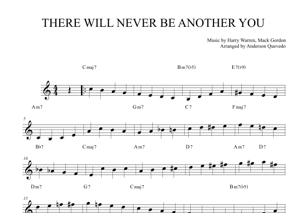 There Will Never Be Another You (arr. Anderson Quevedo)