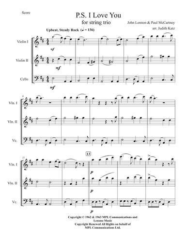 P.s. I Love You (arr. Judith Katz)