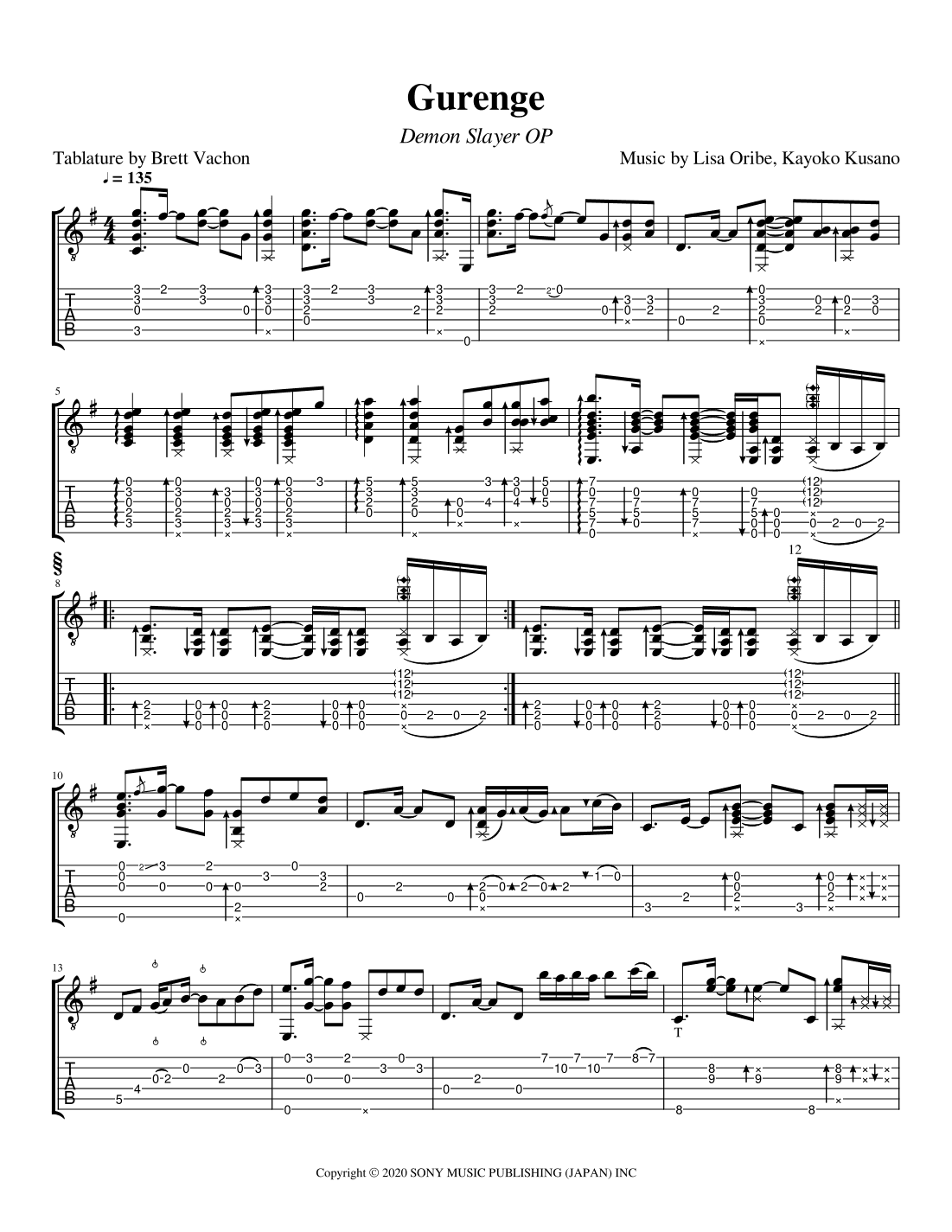 Gurenge (arr. Brett Vachon)