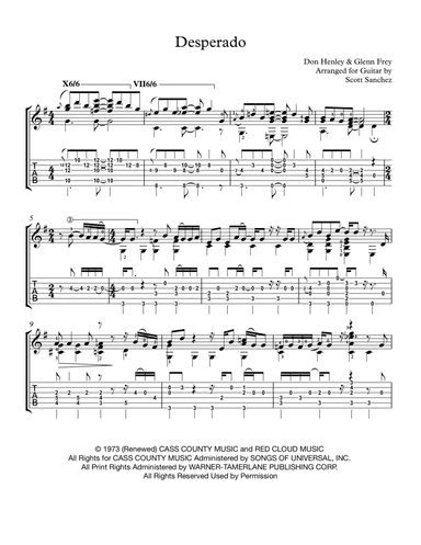 Desperado (arr. Scott Sanchez)