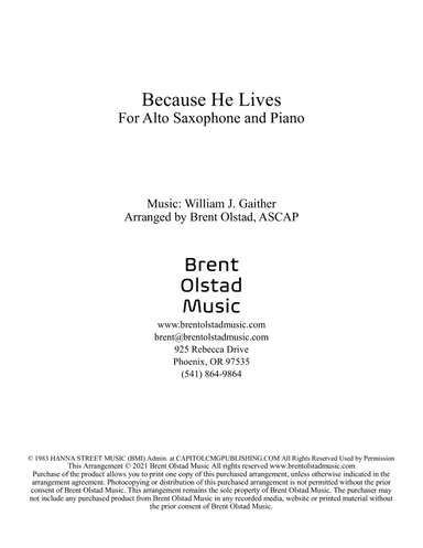 Because He Lives (arr. Brent Olstad, ASCAP)