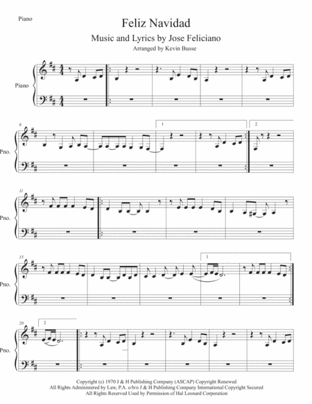 Feliz Navidad (arr. Kevin Busse)