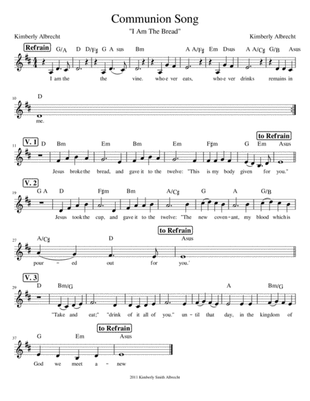 Communion Song "I Am The Bread"
