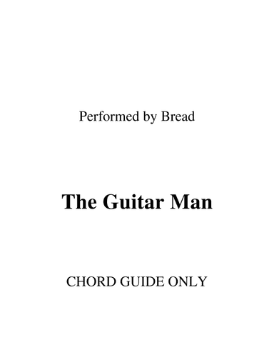 The Guitar Man (arr. RWM)