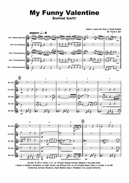 My Funny Valentine (arr. Thomas H. Graf)