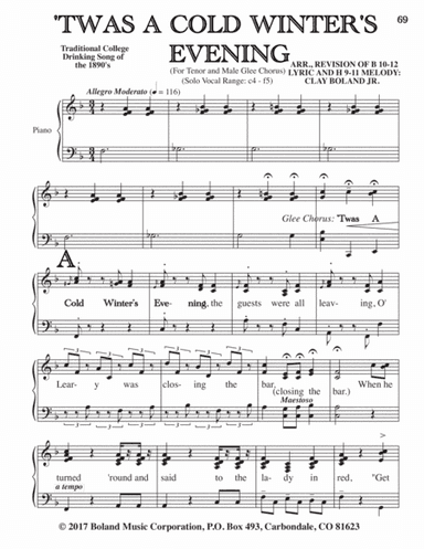 ’TWAS A COLD WINTER’S EVENING (arr. Clay Boland Jr.)