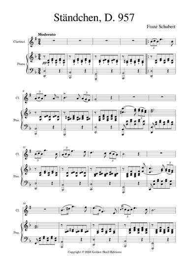 Ständchen (arr. Golden Skull Editions)
