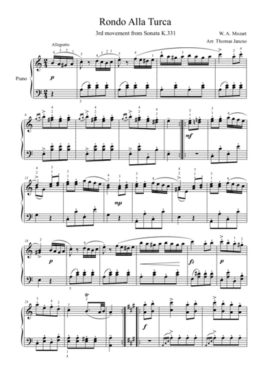 Rondo Alla Turca (arr. Thomas Jancso)