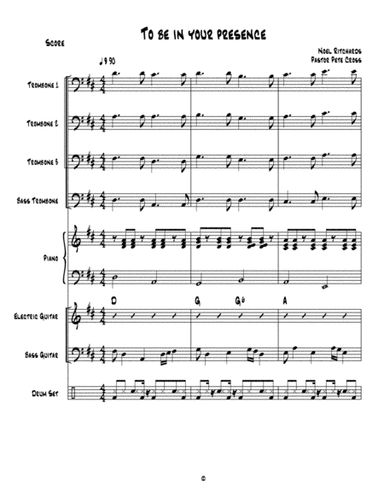 To be in your presence Trombone Praise (arr. Pastor Pete Cross)