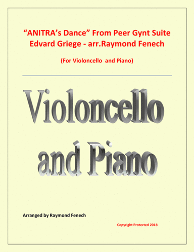 Anitra's Dance - From Peer Gynt (Violoncello and Piano) (arr. Raymond Fenech)