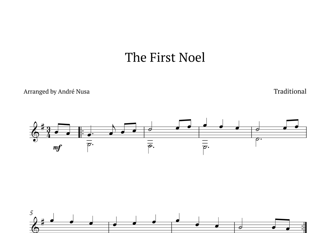 The First Noel (arr. André Nusa)