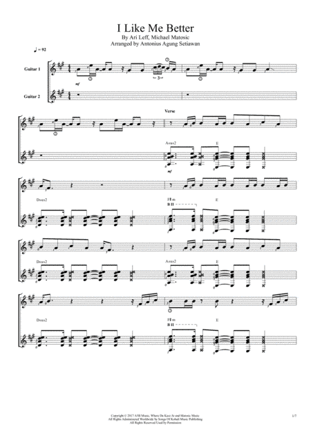 I Like Me Better (arr. Antonius Agung Setiawan)