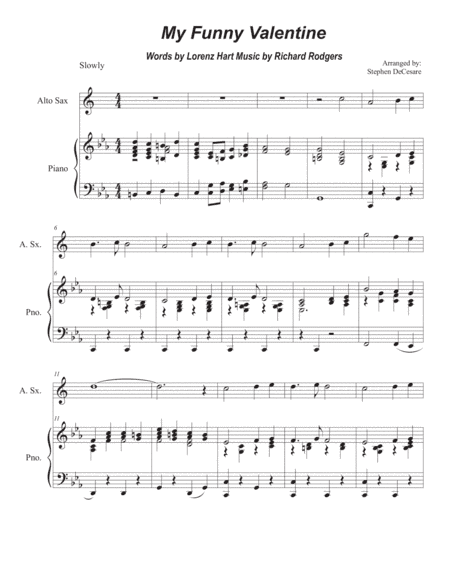 My Funny Valentine (arr. Stephen DeCesare)