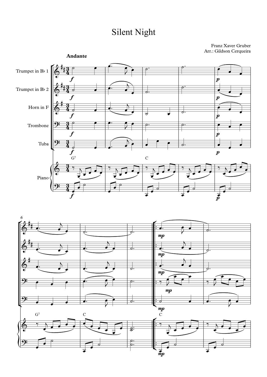 Silent Night (arr. Gildson Cerqueira)