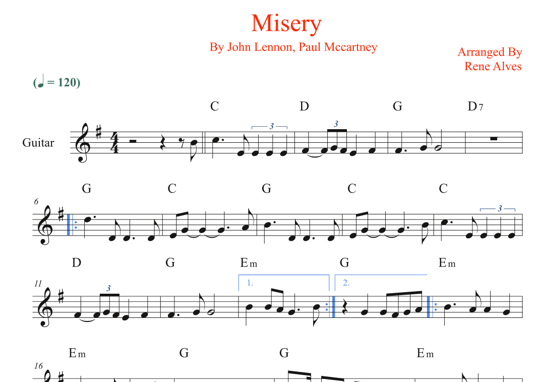 Misery (arr. Rene Alves)
