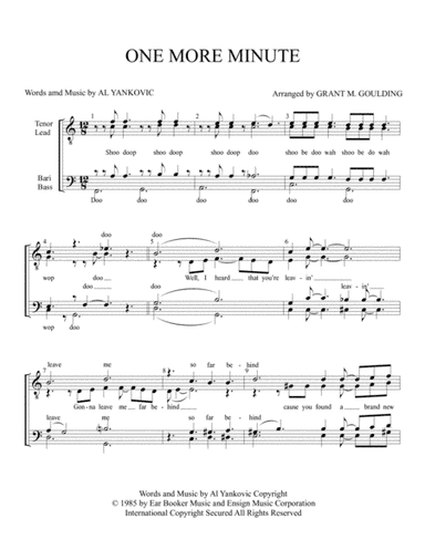 One More Minute (arr. Grant M. Goulding)