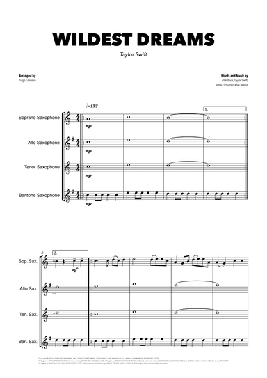 Wildest Dreams (arr. Tiago Cordeiro)