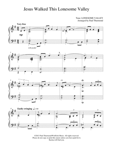 Jesus Walked This Lonesome Valley (arr. Paul Thurmond)