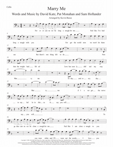 Marry Me (arr. Kevin Busse)
