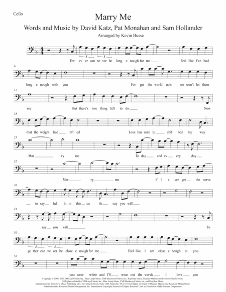 Marry Me (arr. Kevin Busse)