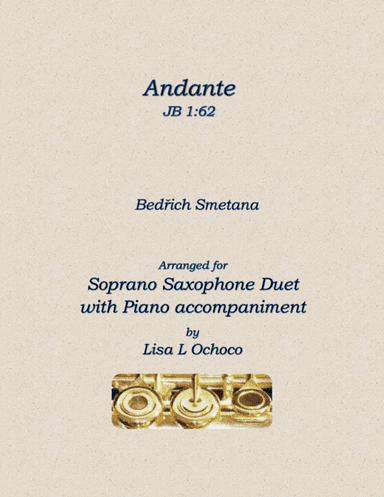 Andante JB 1:62 for Soprano Saxophone Duet with Piano (arr. Lisa L Ochoco)