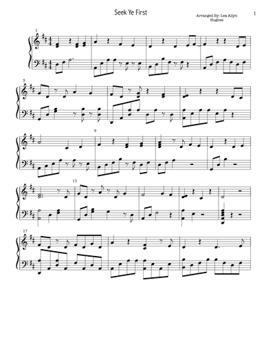 Seek Ye First (arr. Lea Allyn Hughes)