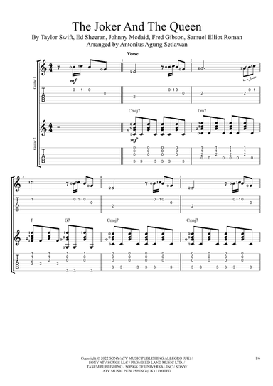 The Joker And The Queen (feat. Taylor Swift) (arr. Antonius Agung Setiawan)