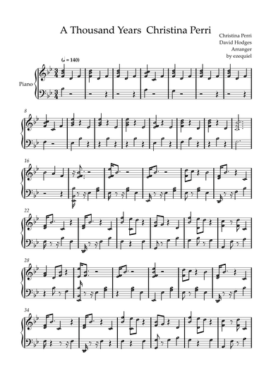 A Thousand Years (arr. by ezequiel)