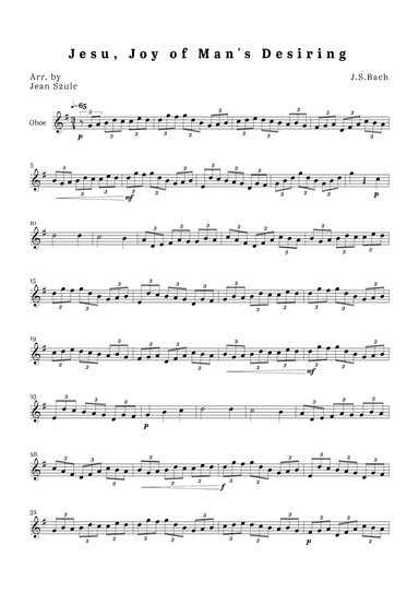 Jesu, Joy of Man's Desiring (arr. Jean Szulc)