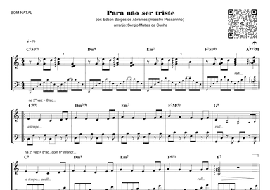Para Nao Ser Triste (arr. Sérgio Matias da Cunha)