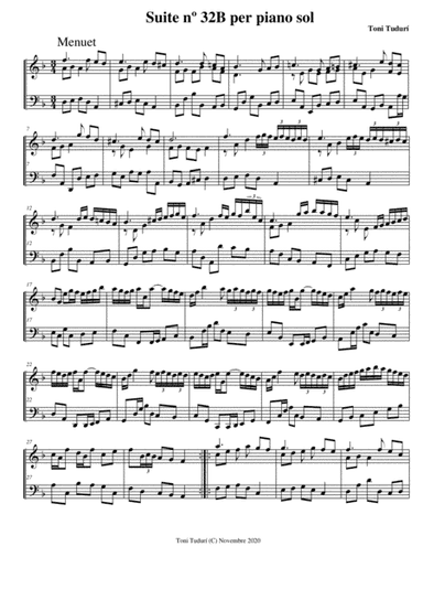 Menuet of barroque suite nº32B - (Toni Tudurí - november 2020)