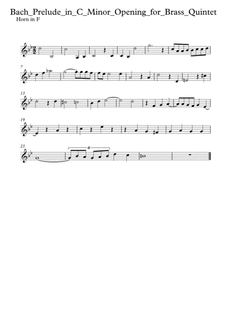 Prelude in C minor for brass quintet (arr. O.Movchan)