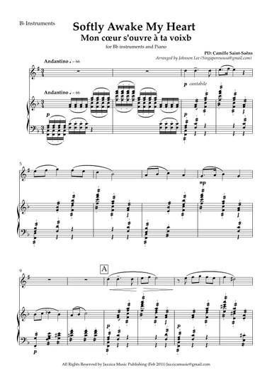 Softly Awakes My Heart (Mon cœur s'ouvre à ta voix) (arr. Johnson Lee)