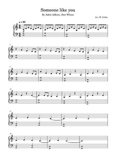 Someone Like You (arr. Magdalena Galka)