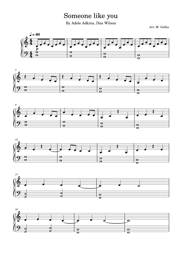 Someone Like You (arr. Magdalena Galka)