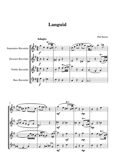 Languid - Recorder Quartet