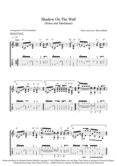 Shadow On The Wall (arr. Felix Eschenbach)