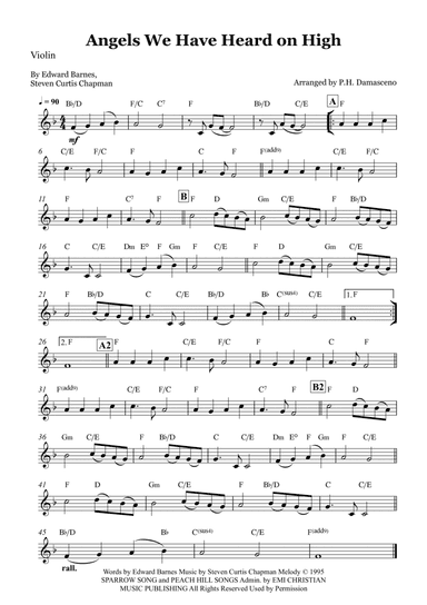 Angels We Have Heard On High (arr. P.H. Damasceno)