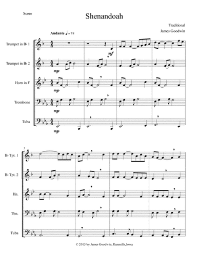 Shenandoah (arr. James Goodwin)