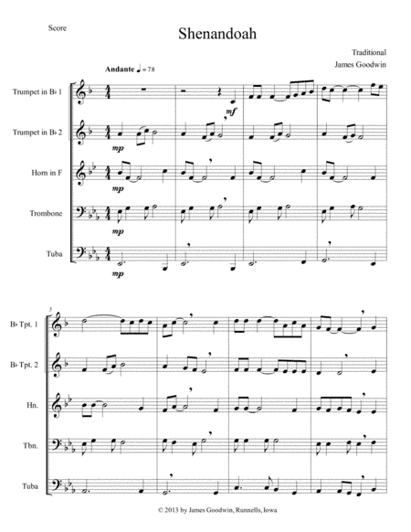 Shenandoah (arr. James Goodwin)