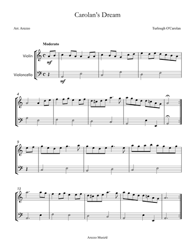 Carolan's Dream - Violin and Cello (arr. Victor Araújo)
