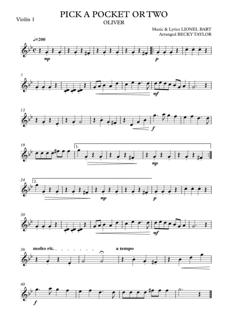 Pick A Pocket Or Two (arr. Becky Taylor)