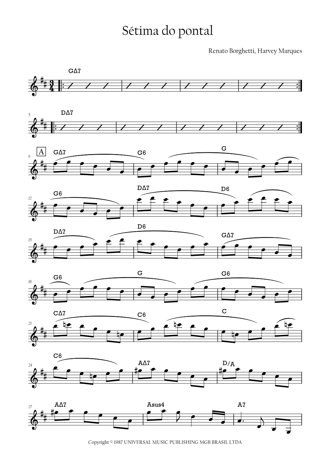 Setima Do Pontal (arr. Marcelo Borba)