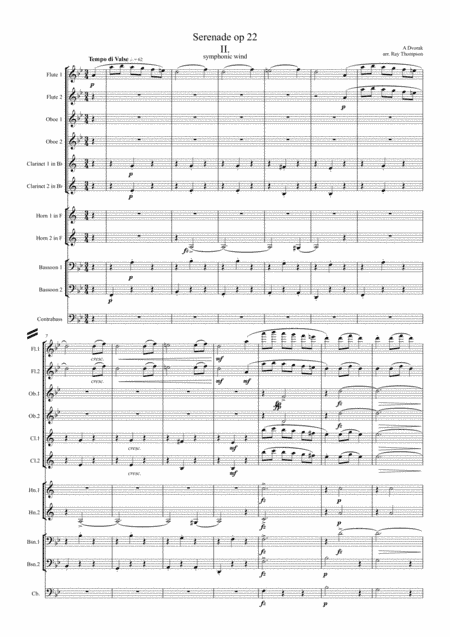 Dvorak: Serenade for Strings Op.22 Mvt. II Waltz - symphonic wind (arr. Ray Thompson)