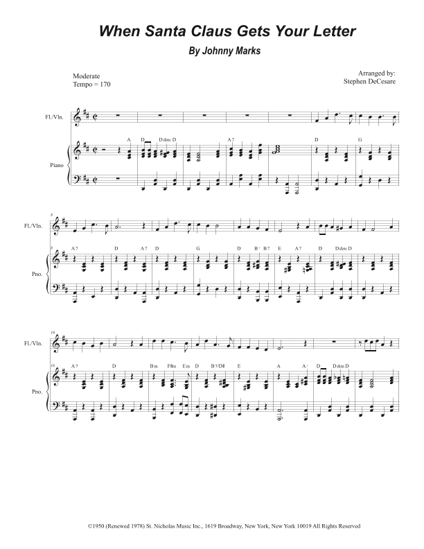 When Santa Claus Gets Your Letter (arr. Stephen DeCesare)
